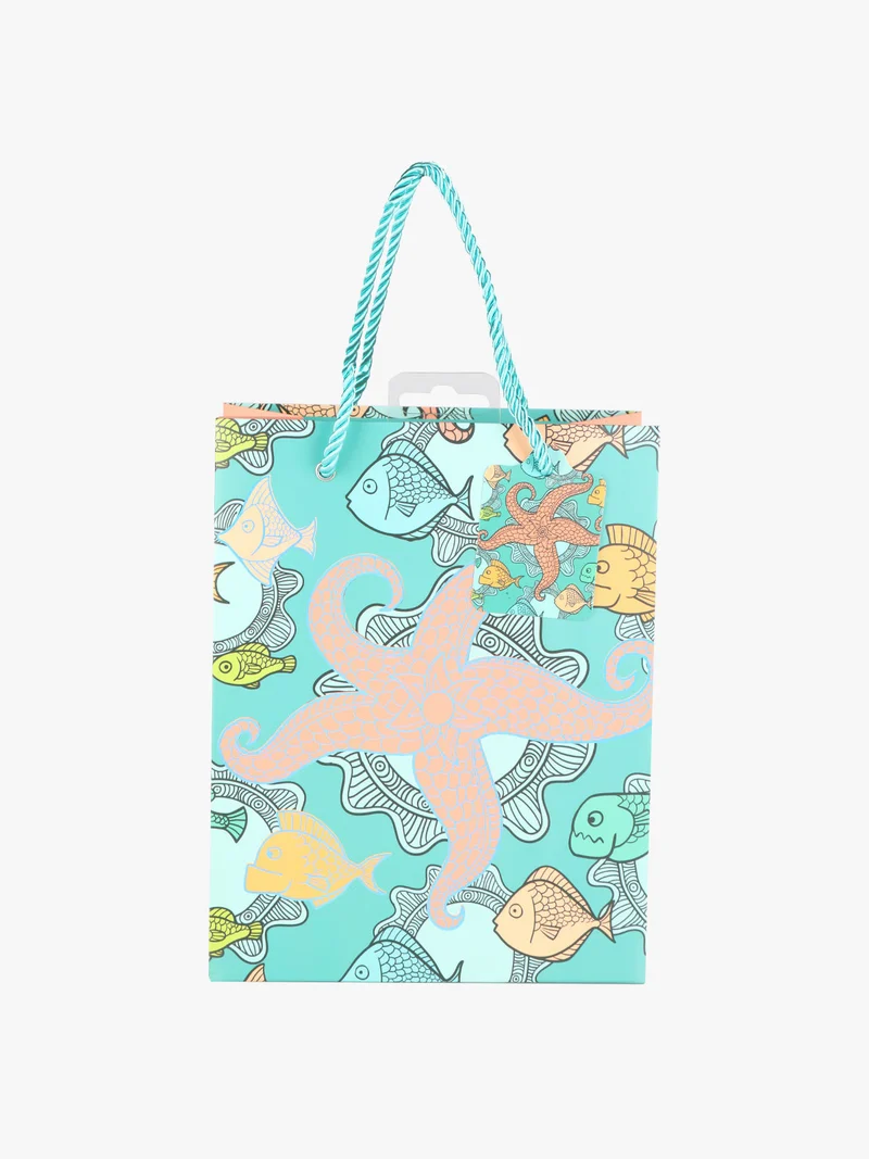 Sacchetto regalo piccolo 23 x 18 x 9 cm - acqua marina