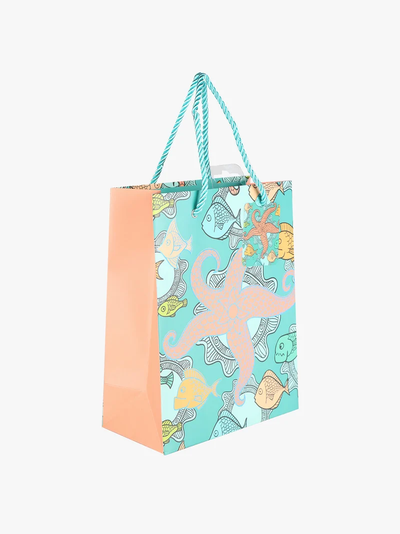 Sacchetto regalo piccolo 23 x 18 x 9 cm - acqua marina