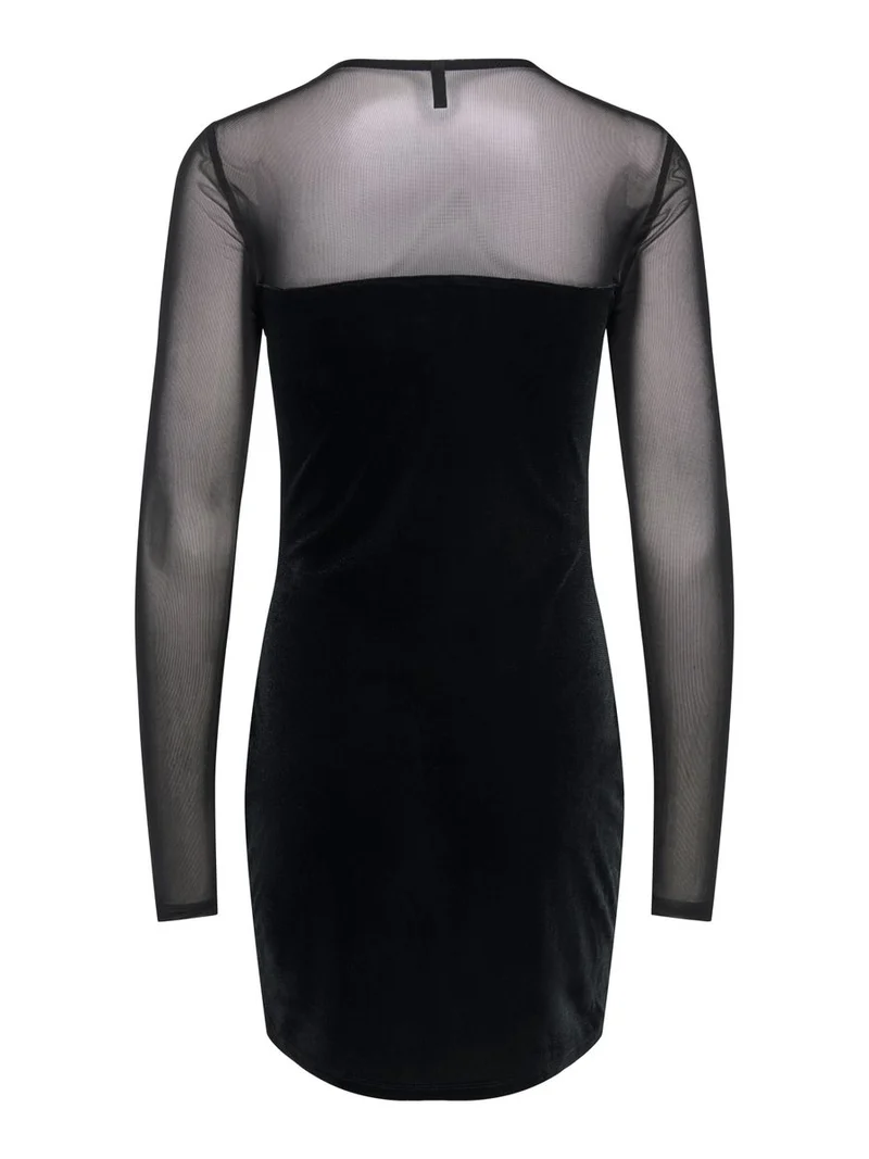 ONLSMOOTH L/S MESH MIX DRESS BOX JRS