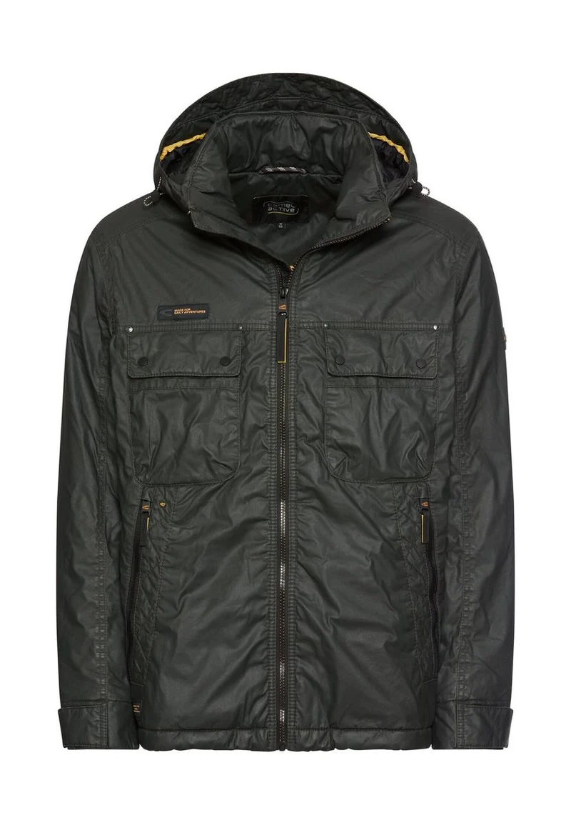 Multipocket Jacke aus gewachster Baumwolle