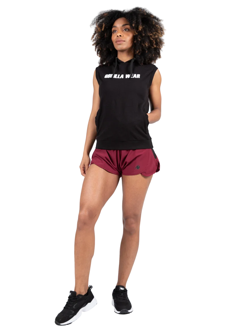 Virginia Sleeveless Hoodie - Black
