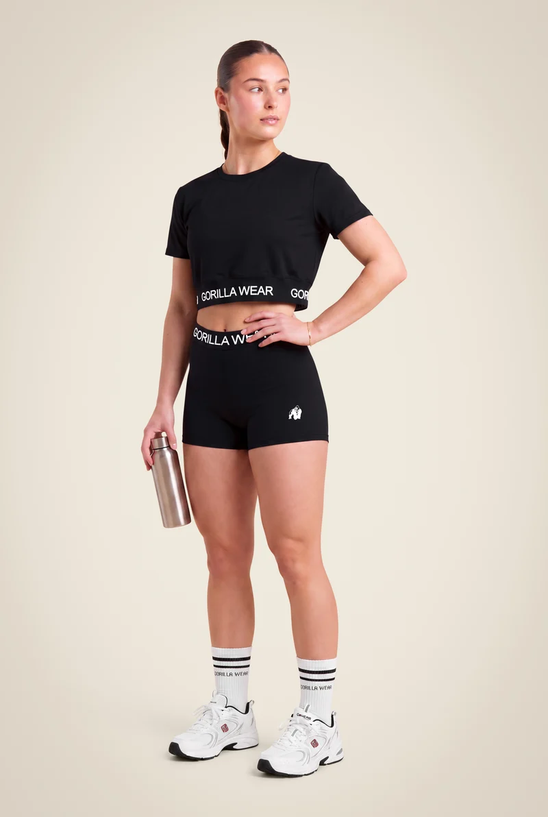 Colby Cropped T-Shirt - Black