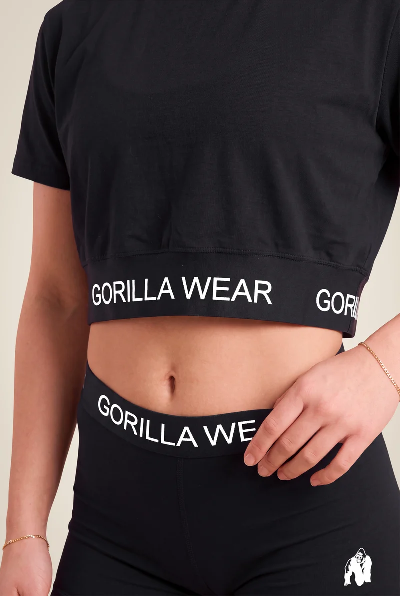 Colby Cropped T-Shirt - Black