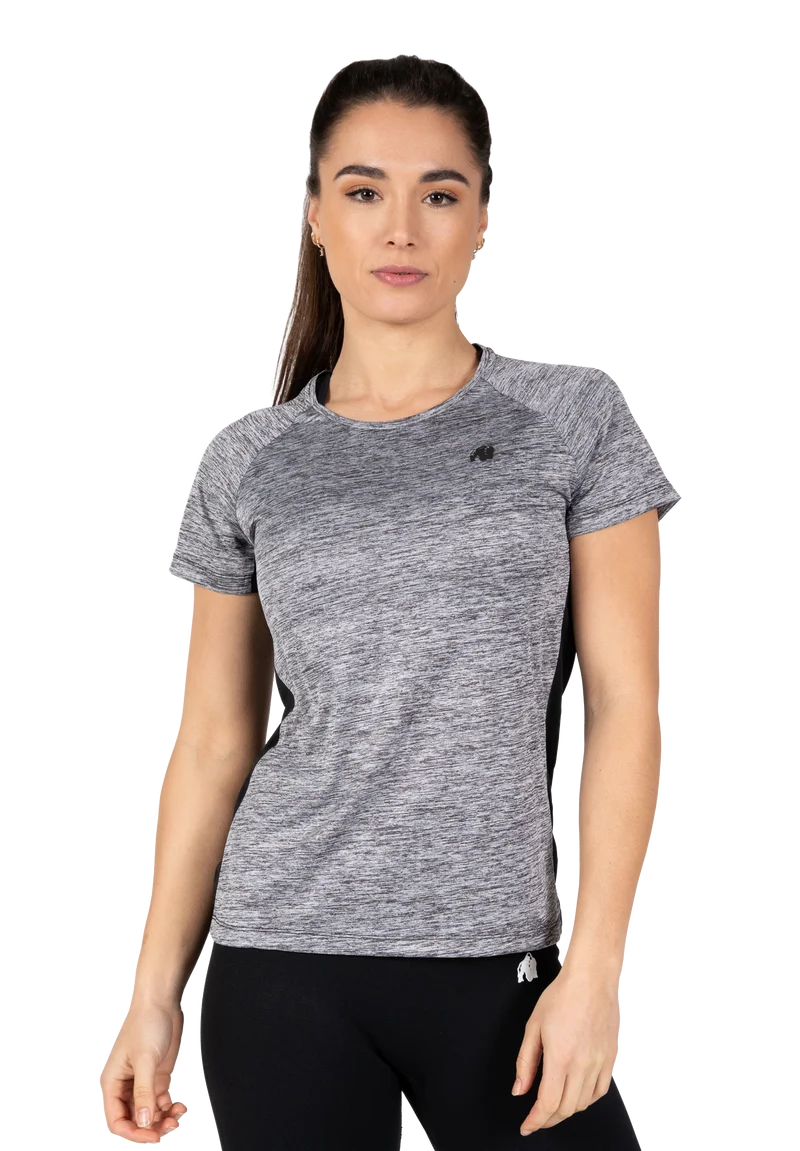 Monetta Performance T-Shirt - Gray Melange/Black