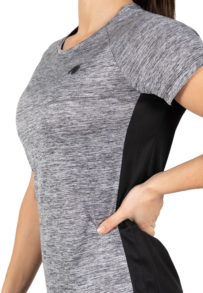 Monetta Performance T-Shirt - Gray Melange/Black