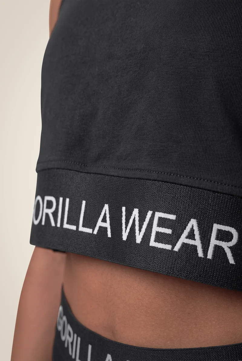 Colby Cropped Tank Top - Black