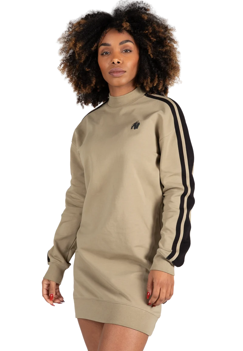 Isabella Sweatshirt Dress - Beige