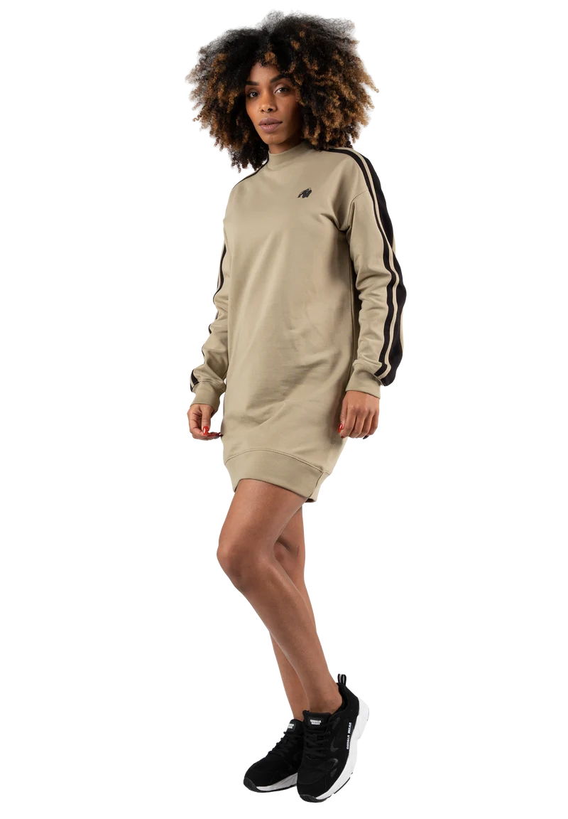 Isabella Sweatshirt Dress - Beige