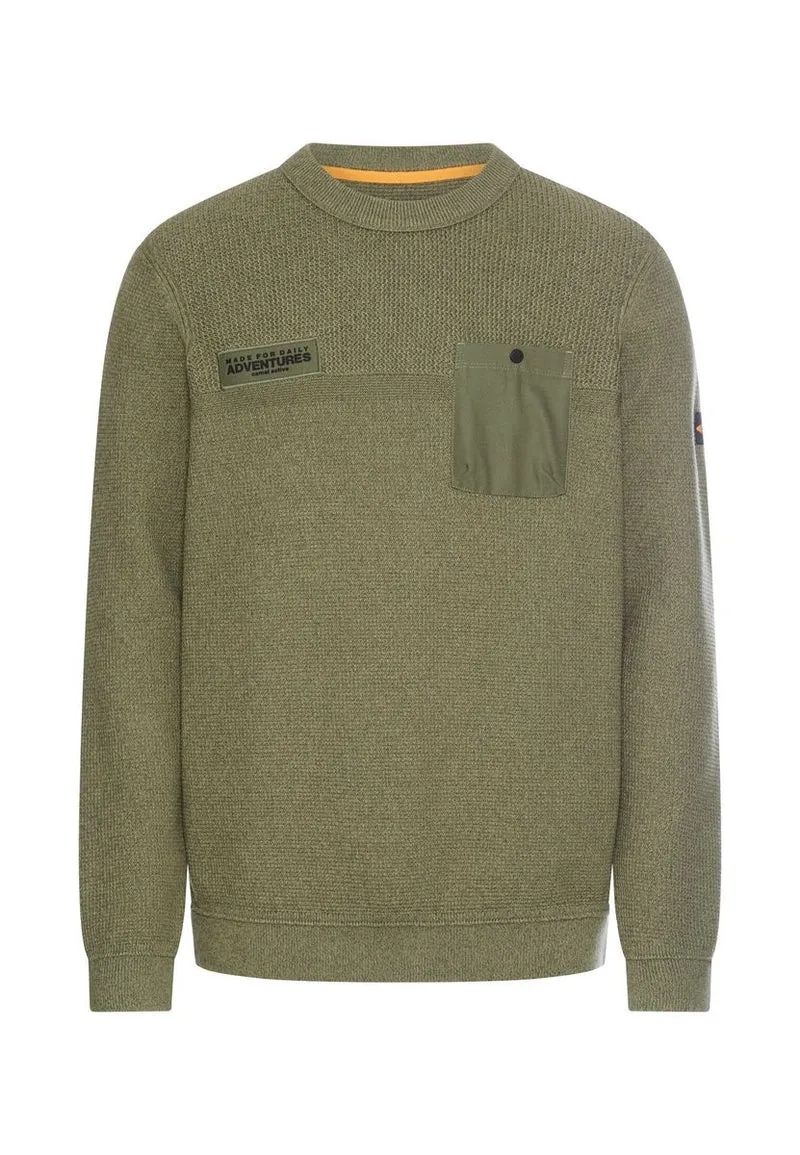 Strickpullover mit Brusttasche