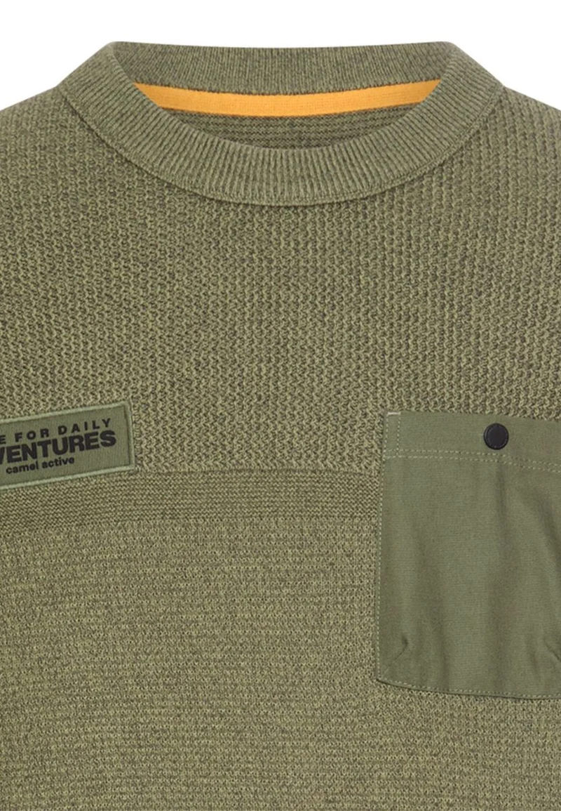 Strickpullover mit Brusttasche