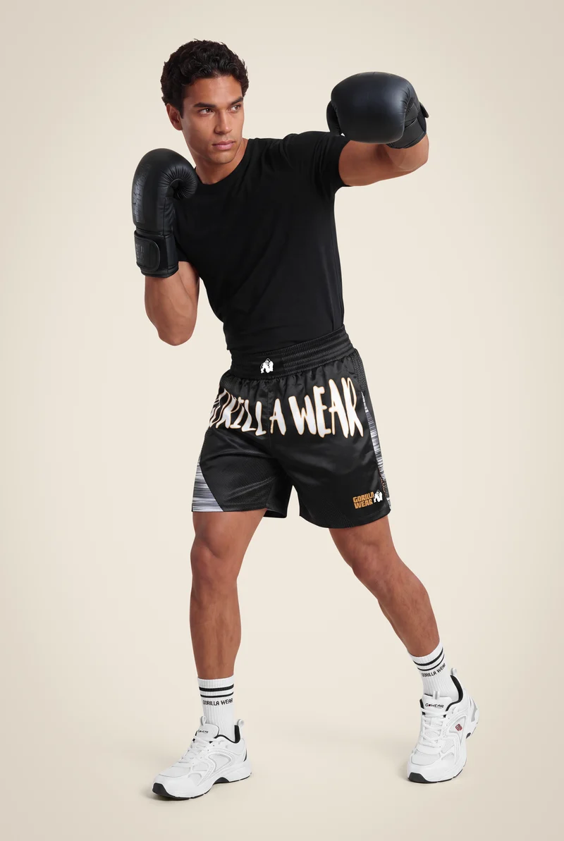 Clayton Boxing Shorts - Black/Gold
