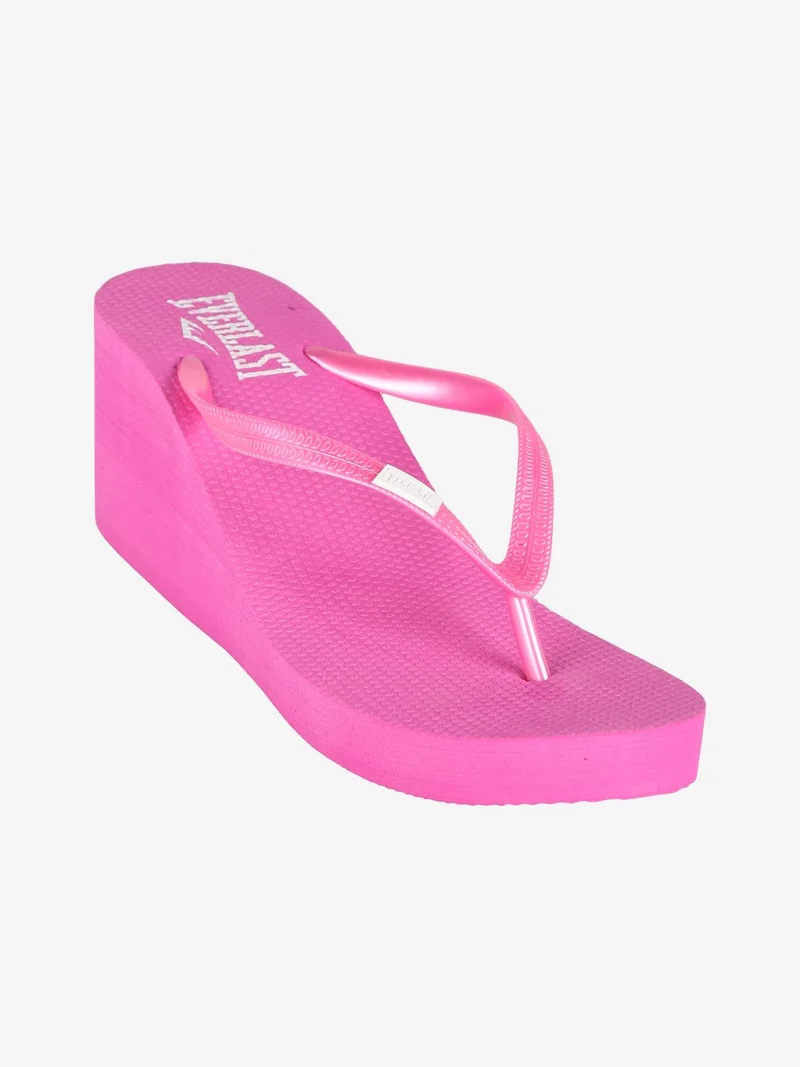 Infradito in gomma con zeppa donna - fucsia