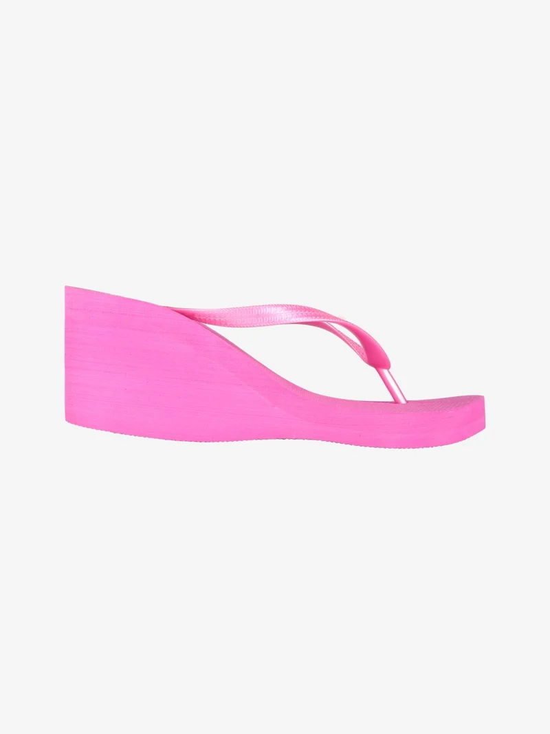 Infradito in gomma con zeppa donna - fucsia