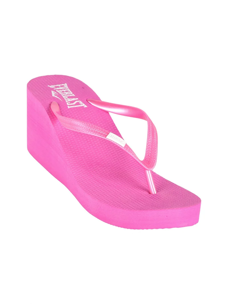 Infradito in gomma con zeppa donna - fucsia