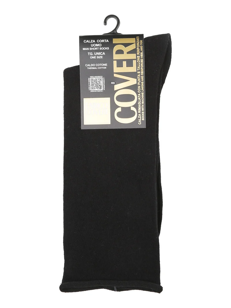 Calze corte da uomo in caldo cotone - nero