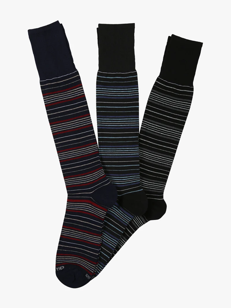 3 Paia di calze lunghe da uomo - blu scuro