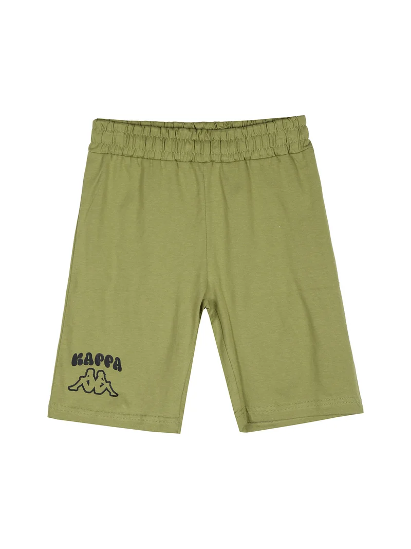 Completo corto 2 pezzi da bambino con t-shirt mimetica e bermuda - militare