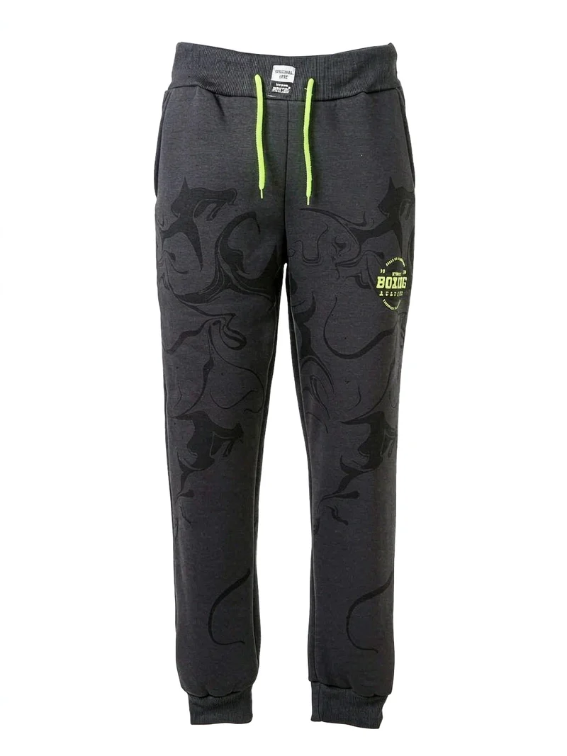 Pantaloni tuta da uomo con coulisse e interno felpato - antracite