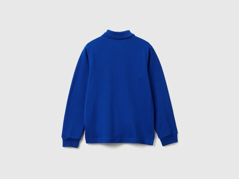 Langärmliges Poloshirt aus Baumwolle