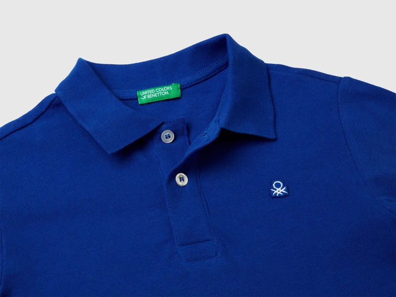 Langärmliges Poloshirt aus Baumwolle