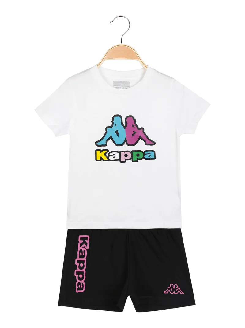 Completo corto sportivo 2 pezzi da bambina - bianco