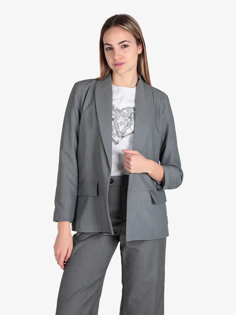 Blazer donna aperto - grigio