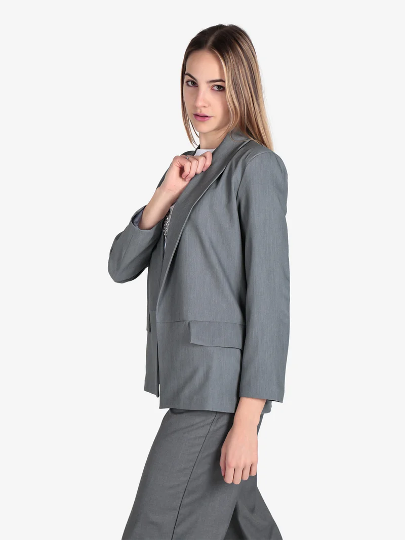 Blazer donna aperto - grigio