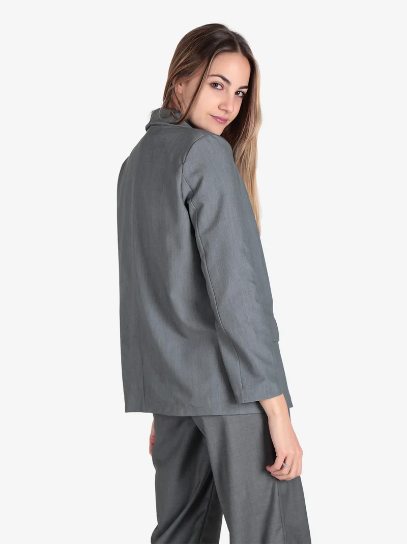 Blazer donna aperto - grigio