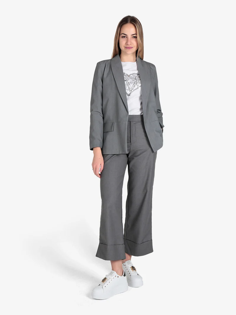 Blazer donna aperto - grigio