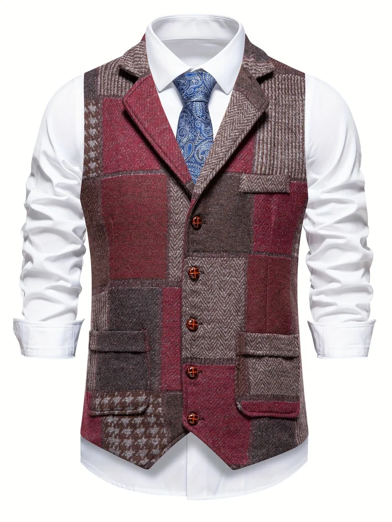 Elegant Patchwork Waistcoat