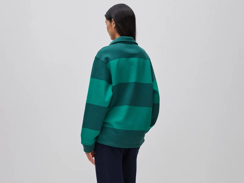 Benetton Rugby-Sweatshirt mit Streifen, 100 % Baumwolle