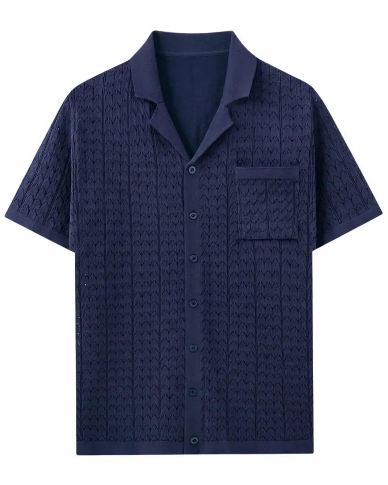Elegant Knit Polo Shirt