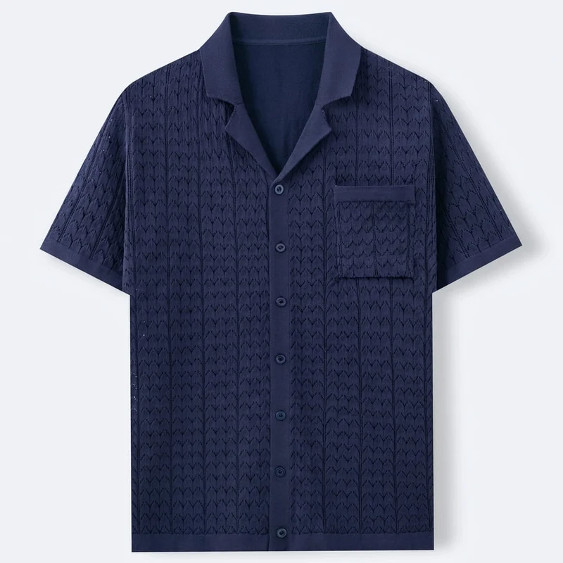Elegant Knit Polo Shirt