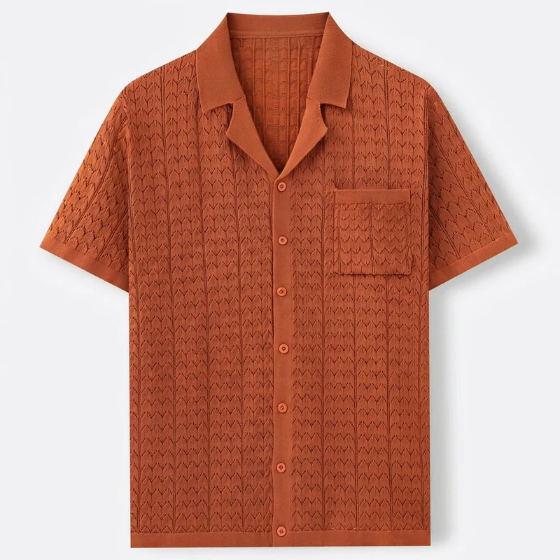 Elegant Knit Polo Shirt