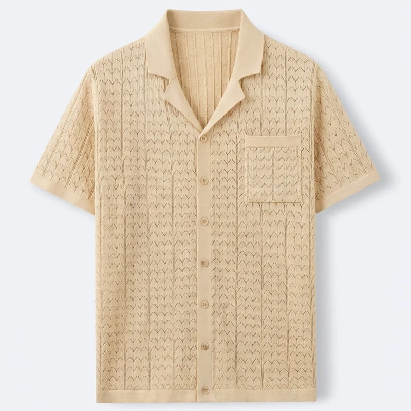 Elegant Knit Polo Shirt