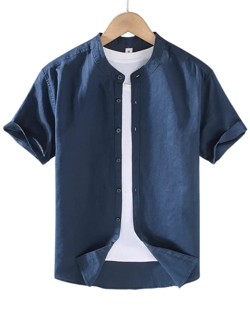 Elegant Linen Short Sleeved Shirts