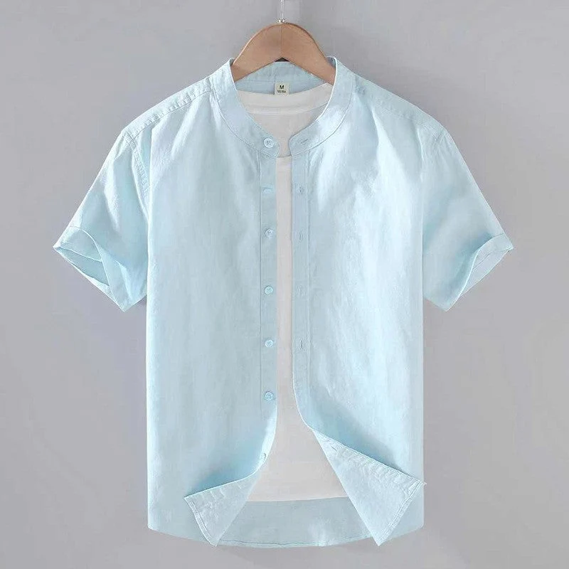 Elegant Linen Short Sleeved Shirts
