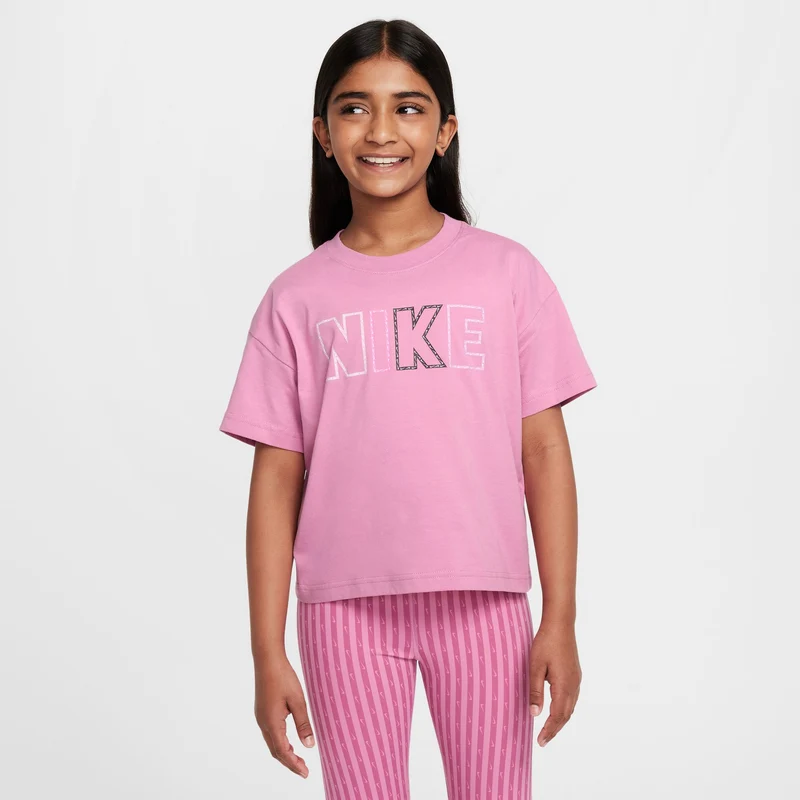 NIKE G NSW TEE ESSENTIAL AOP - Weiches Baumwollshirt