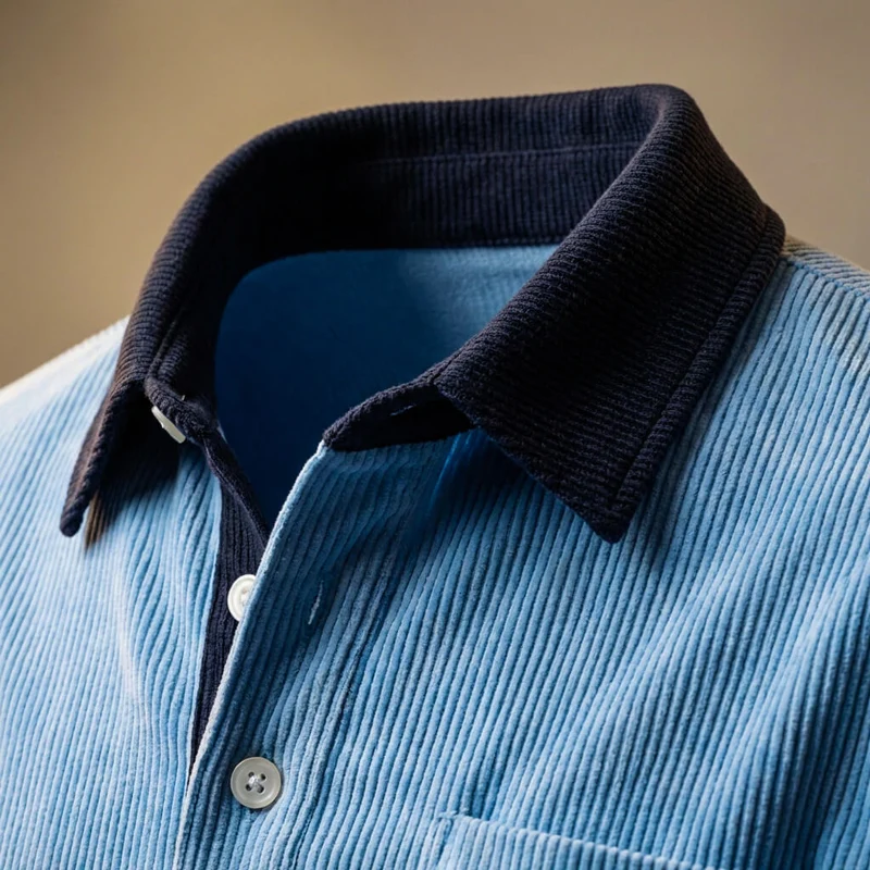 Elegant Corduroy Polo Shirt