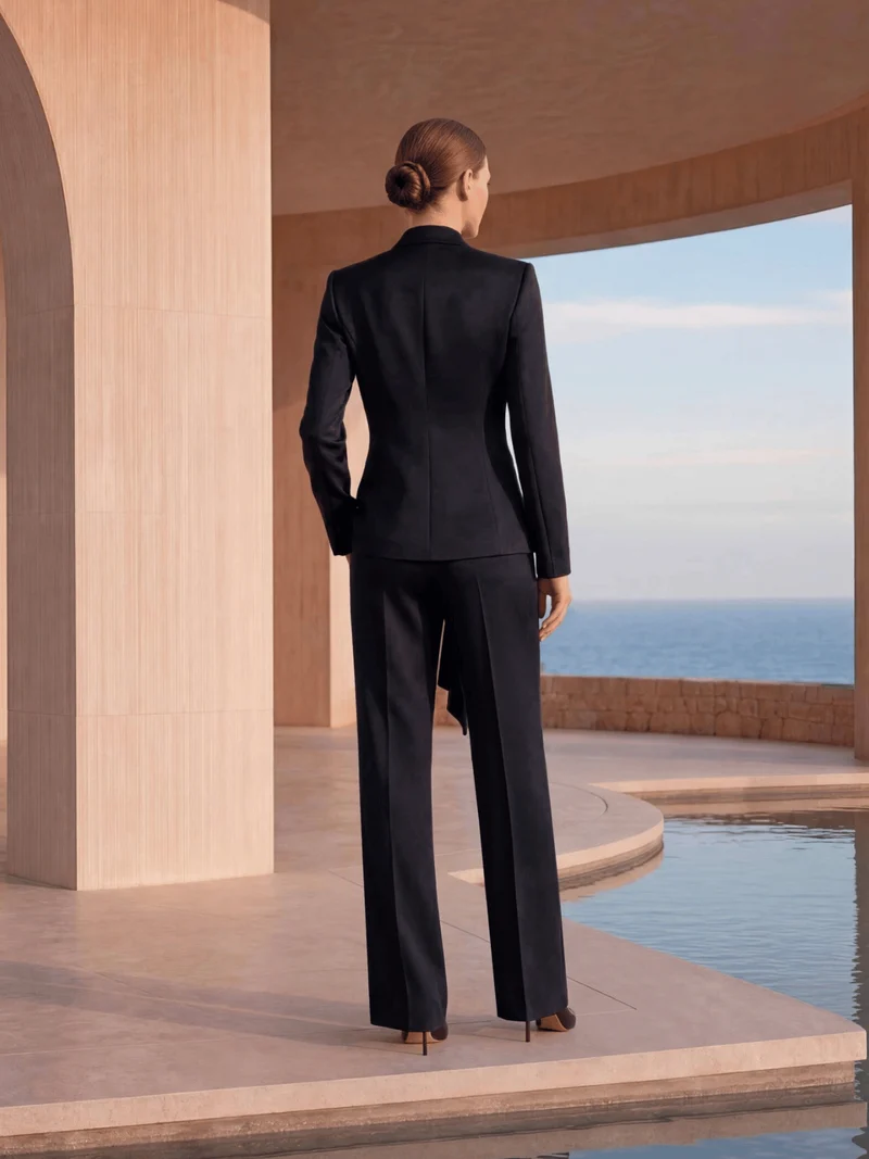 Abendanzug Bootcut schwarz