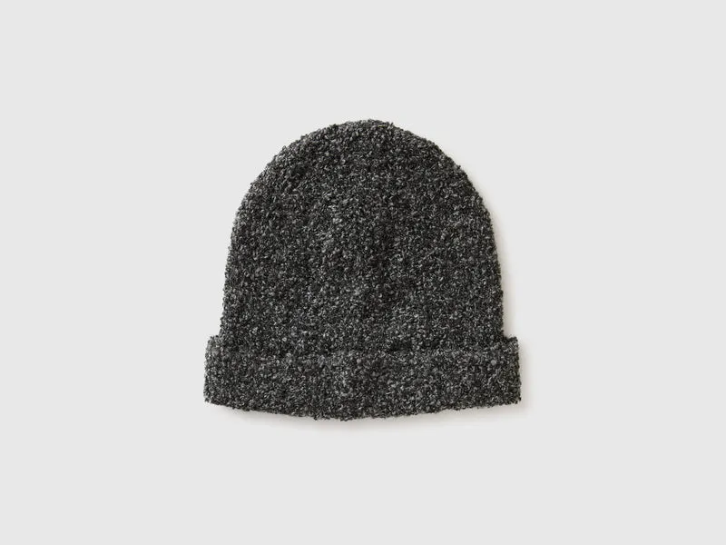 Mütze aus Bouclé-Woll-Mix