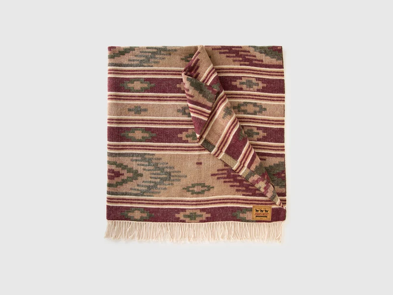 Jacquard-Decke mit Fransen