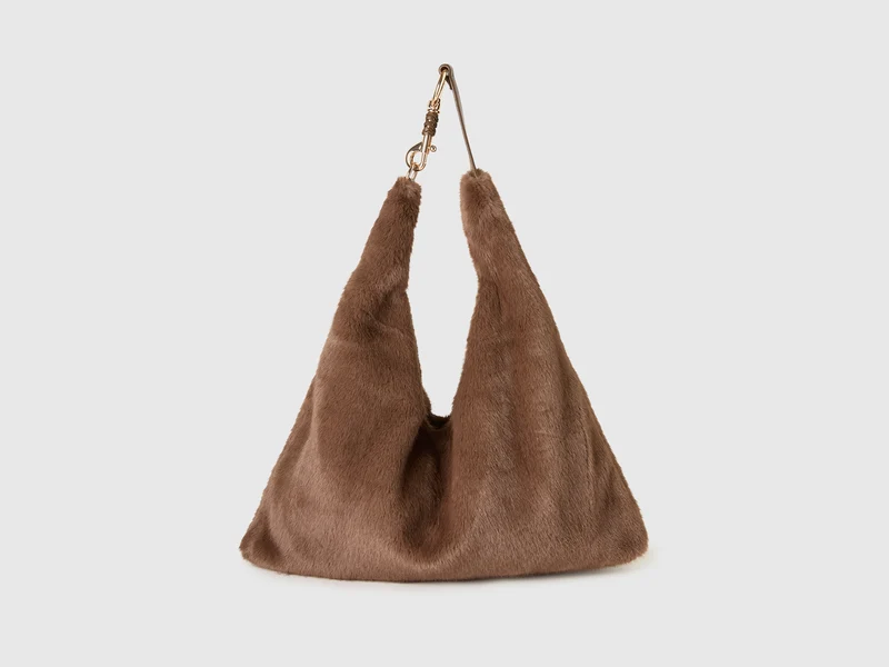 Hobo-Tasche aus Kunstpelz