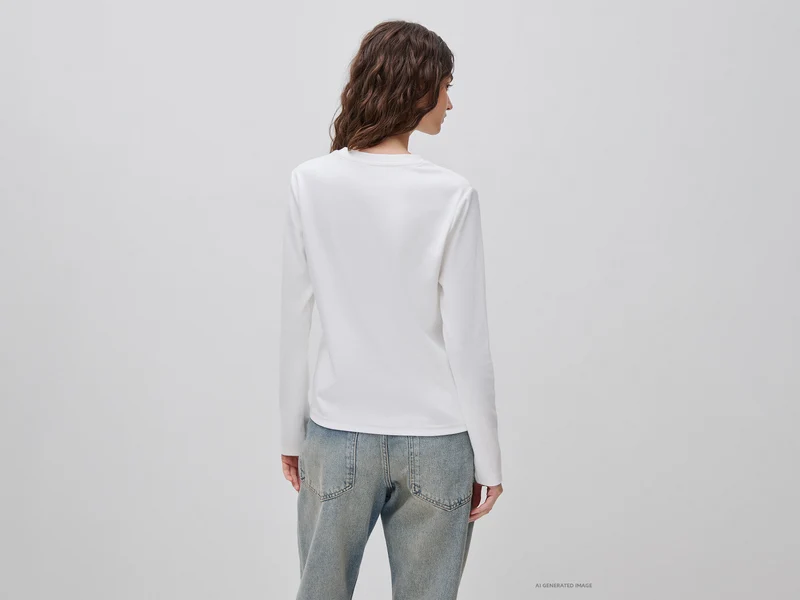 T-Shirt aus warmer Baumwolle mit Aufdruck