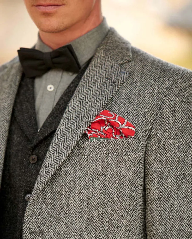 Harris Tweed Sakko "London" in black herringbone