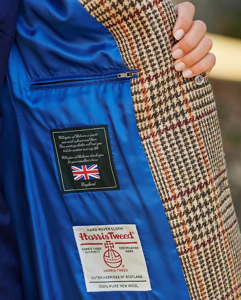 Harris Tweed Damenmantel "Emilia" in scottish check