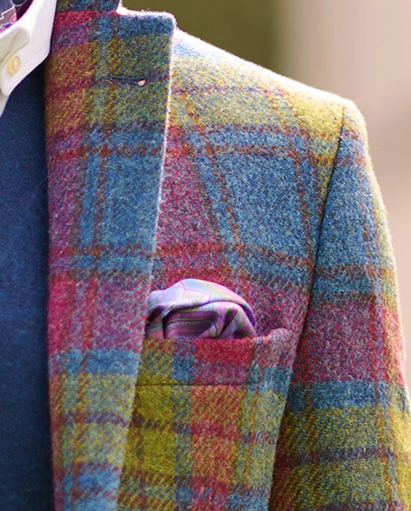 Harris Tweed Sakko "London" in Candy Check