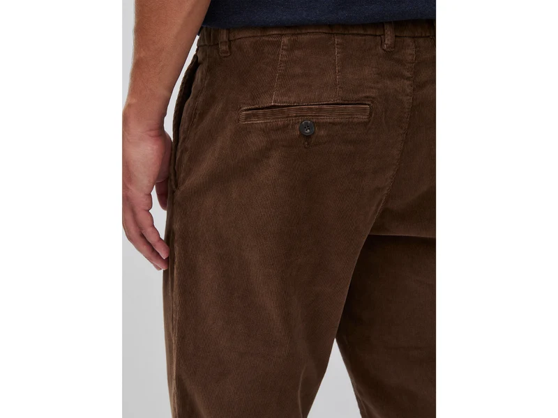 Schmal geschnittene Stretch-Samthose