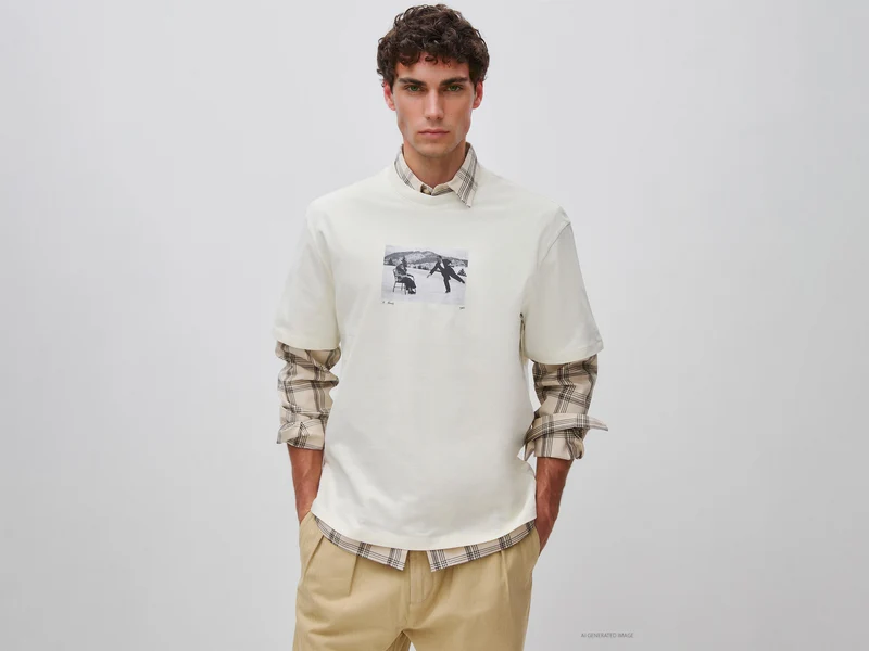 T-Shirt in Relaxed-Fit mit Aufdruck aus Bio-Baumwolle