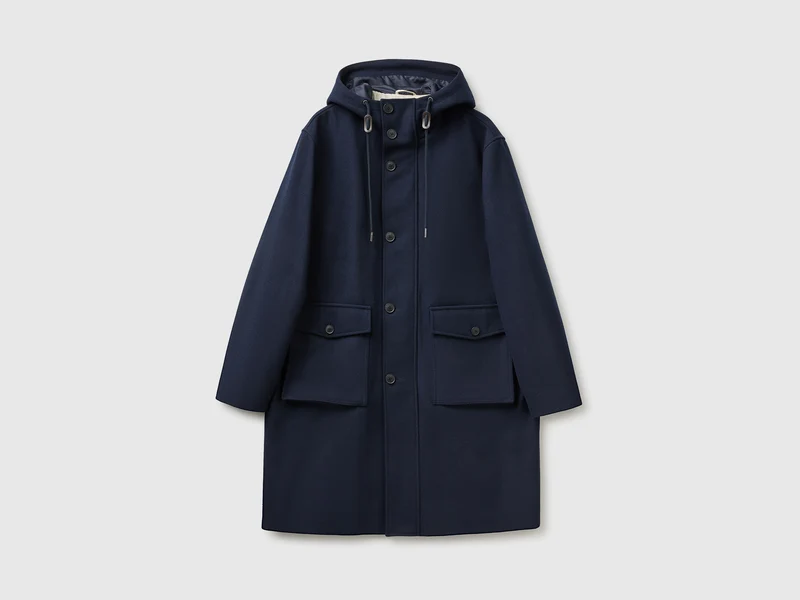Parka aus Wollmischgewebe